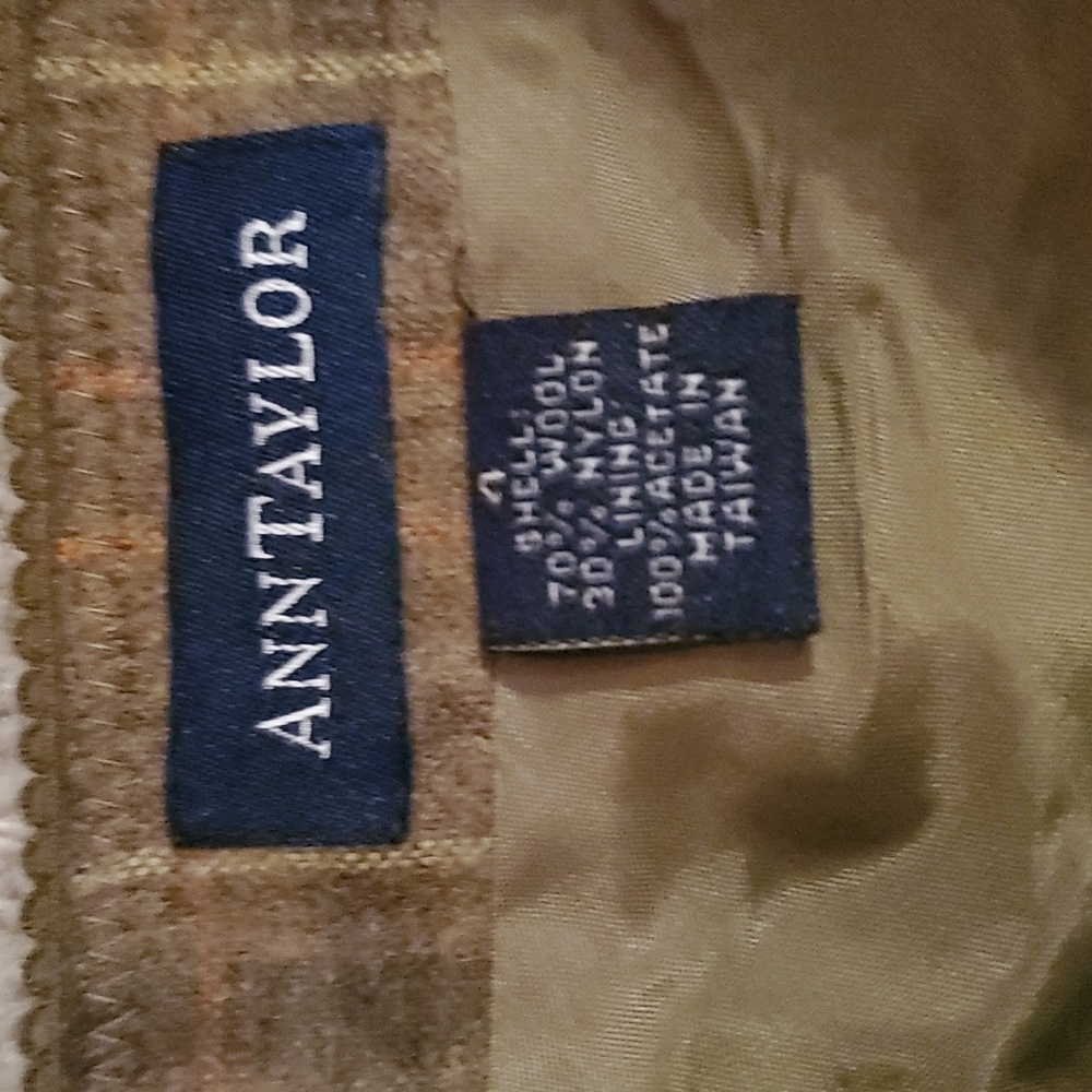 Ann Taylor Brown Plaid A-Line Skirt - Picture 6 of 12